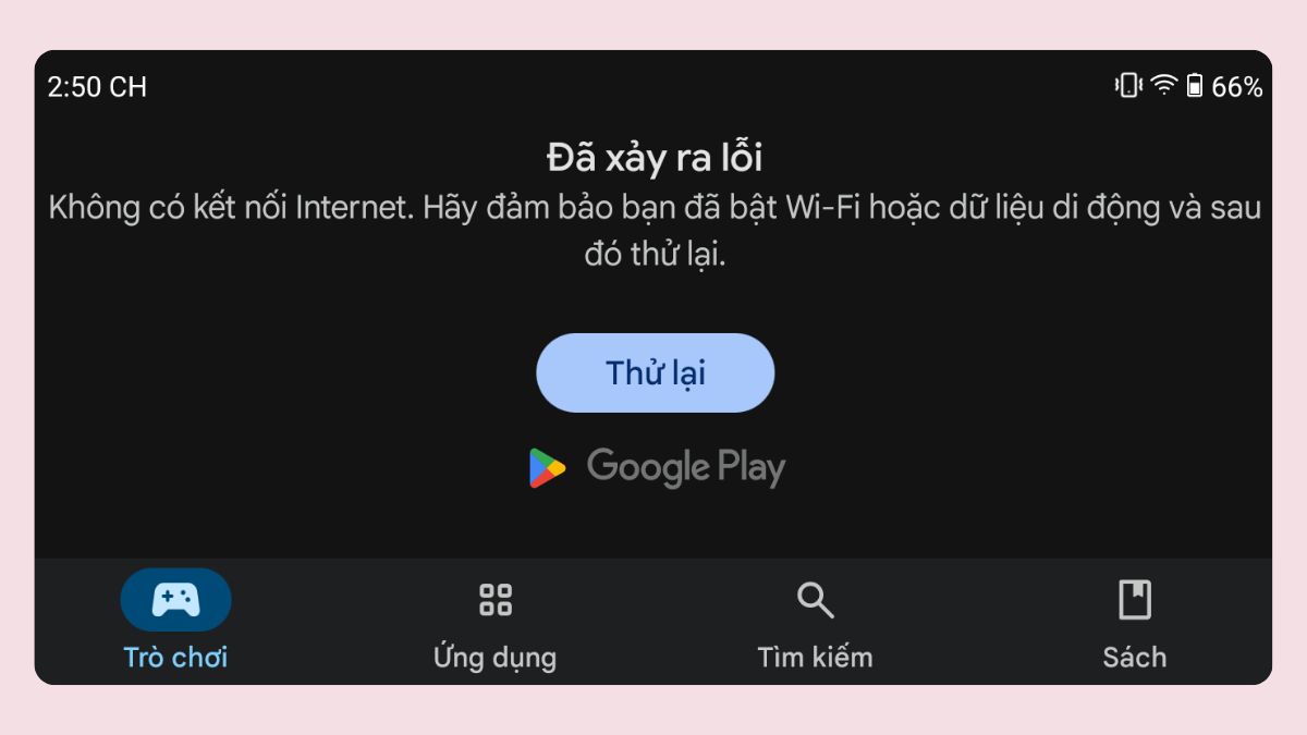 Cách khắc phục lỗi lấy lại CH Play trên điện thoại Android trên máy chủ