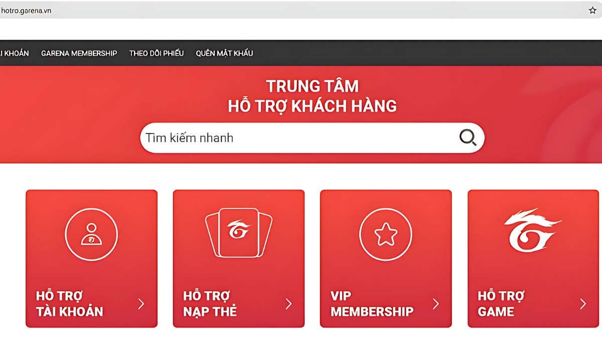 Cách liên hệ hỗ trợ Garena để lấy lại tài khoản