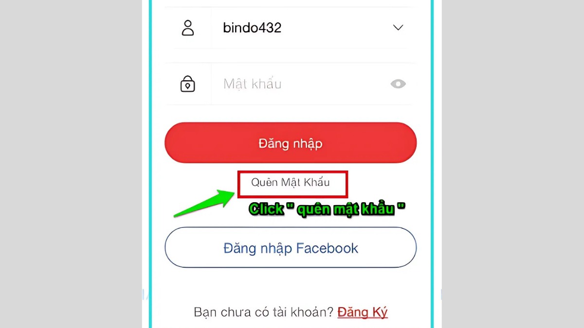 Cách lấy lại tài khoản Garena bằng Facebook bước 1