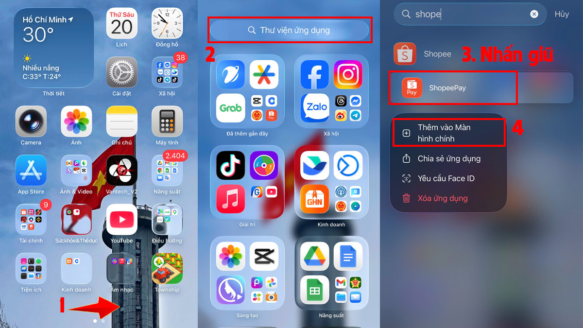 Cách lấy lại ứng dụng đã xóa trên iPhone Tìm ứng dụng trong Thư viện ứng dụng