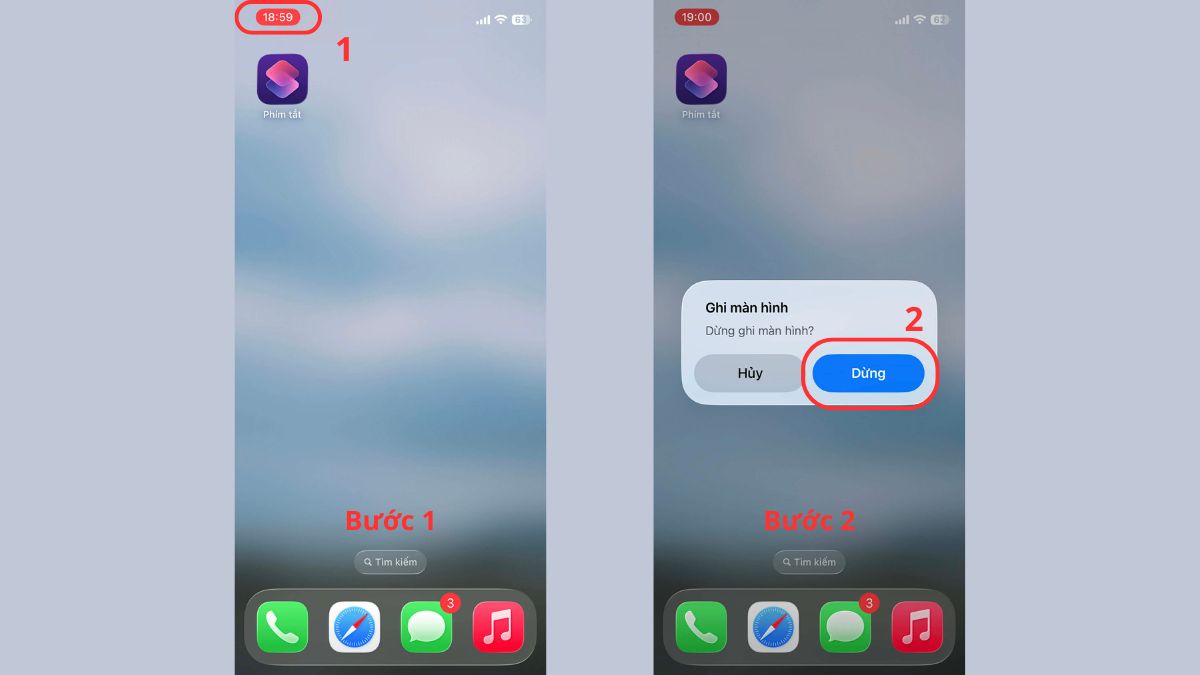Cách dừng quay video màn hình iPhone 12 bước 1