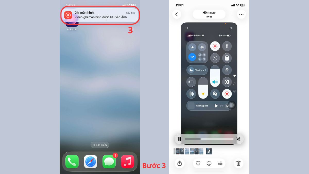 Cách dừng quay video màn hình iPhone 12 bước 3