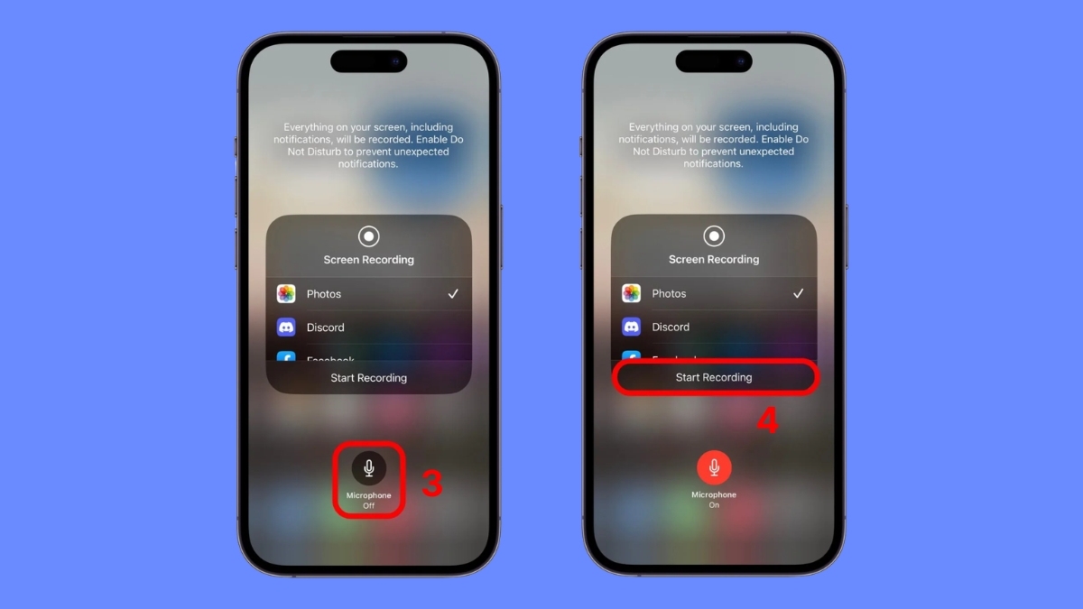 Cách quay màn hình iPhone 14 bằng tính năng hệ thống bước 4