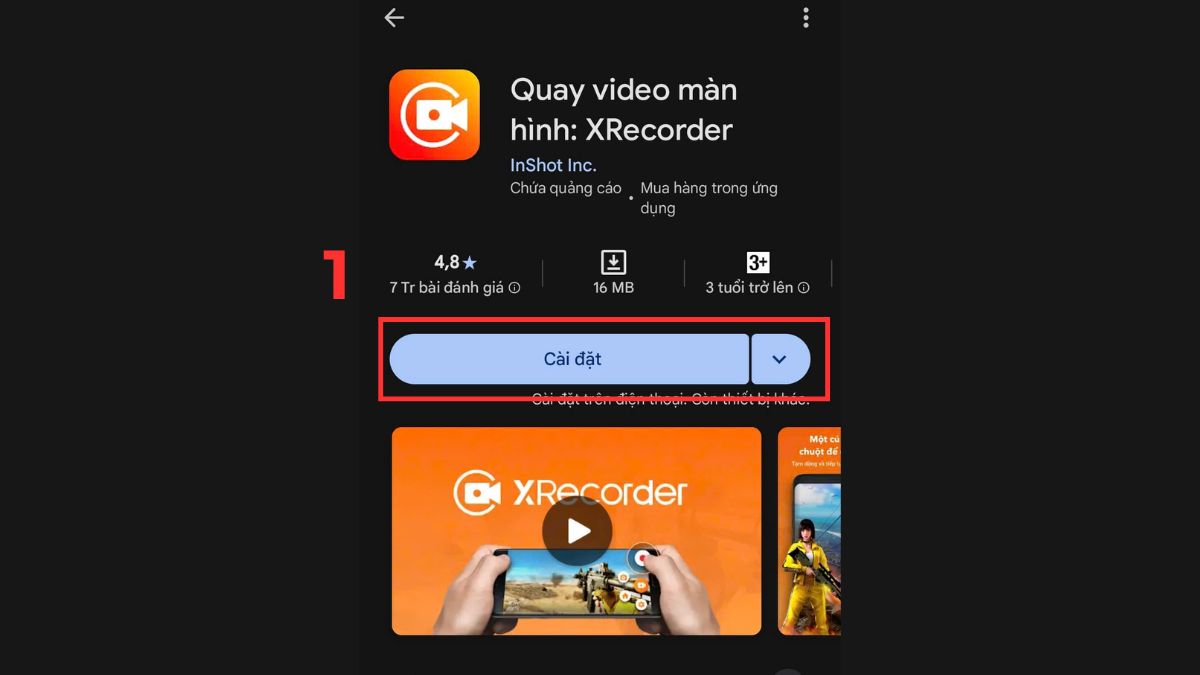 Cách quay màn hình Xiaomi bằng X Recorder bước 1