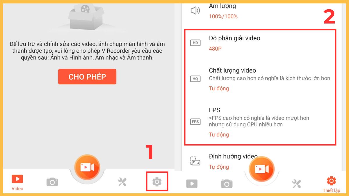 cách cài đặt chất lượng video khi quay màn hình điện thoại Xiaomi