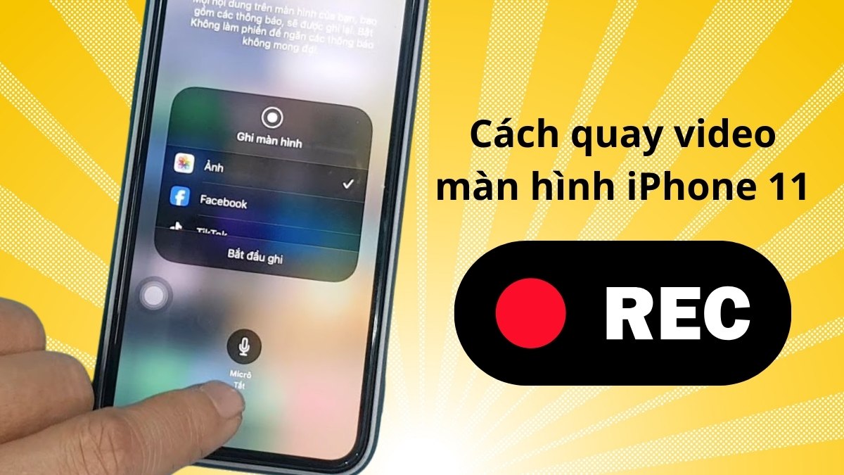 Cách quay video màn hình iPhone 11 Pro/Pro Max có tiếng