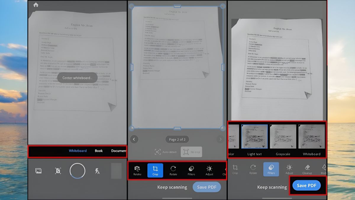 Cách scan tài liệu trên iPhone thông qua phần mềm Adobe Scan bước 2