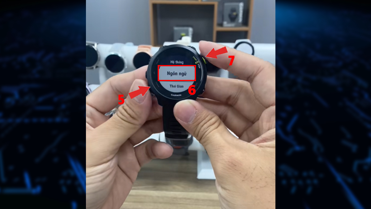 Cách sử dụng các chức năng đồng hồ Garmin thay đổi ngôn ngữ bước 2