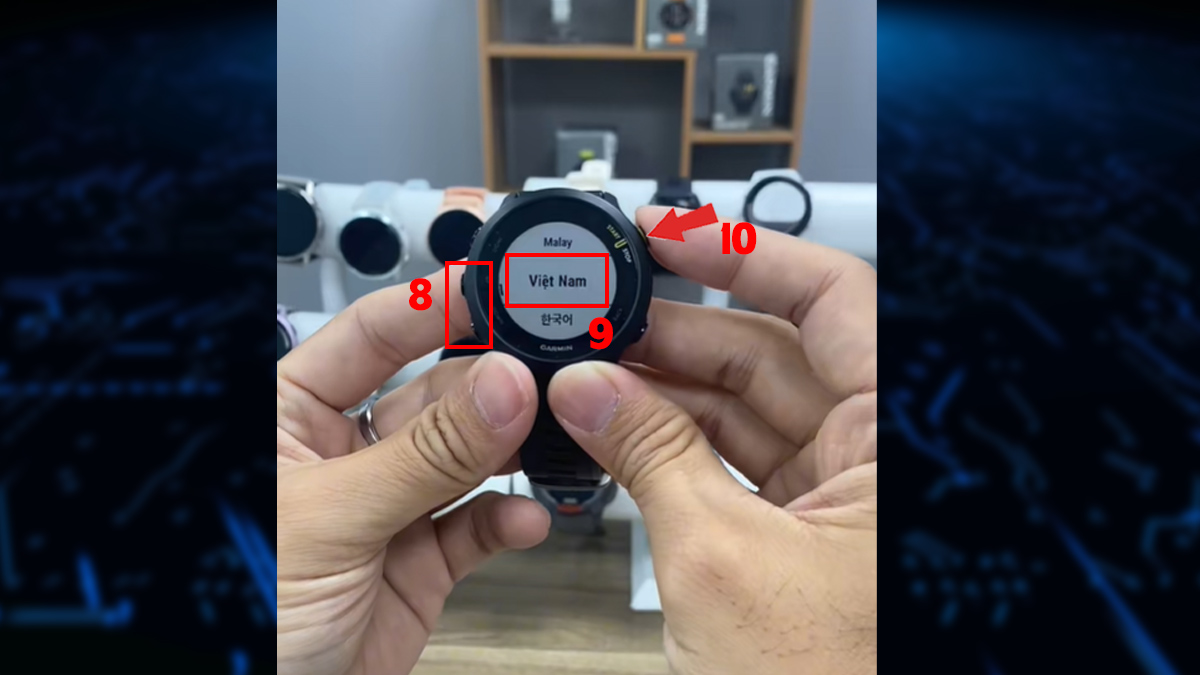 Cách sử dụng các chức năng đồng hồ Garmin thay đổi ngôn ngữ bước 3