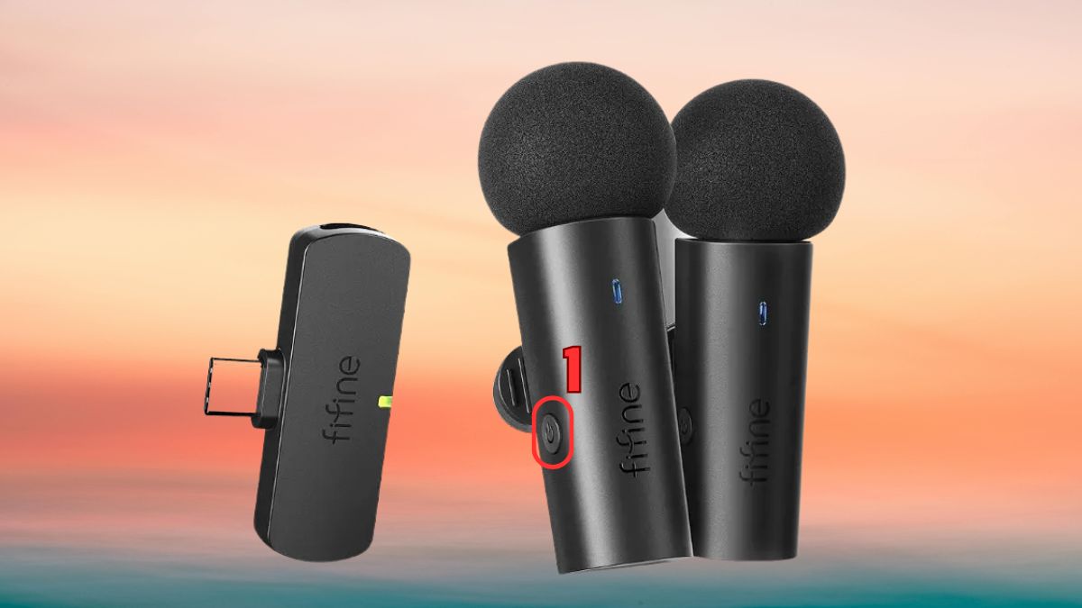 Cách sử dụng wireless lavalier microphone bước 1