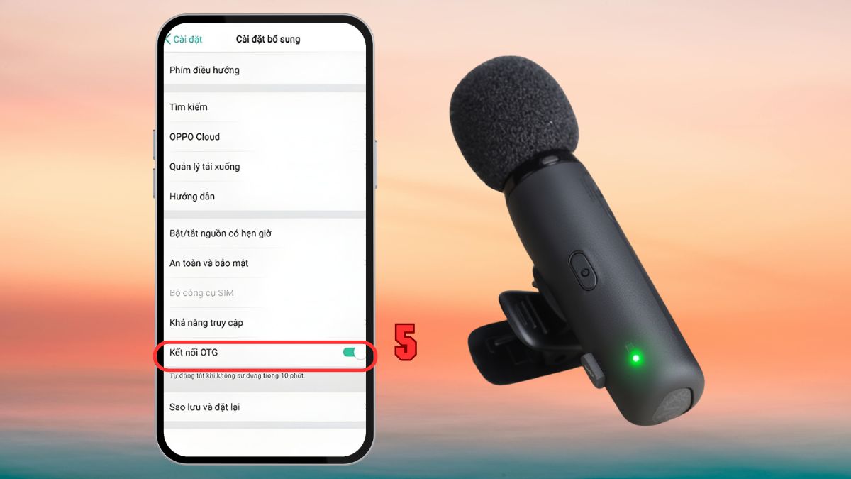 Cách kết nối wireless lavalier microphone với điện thoại bước 3