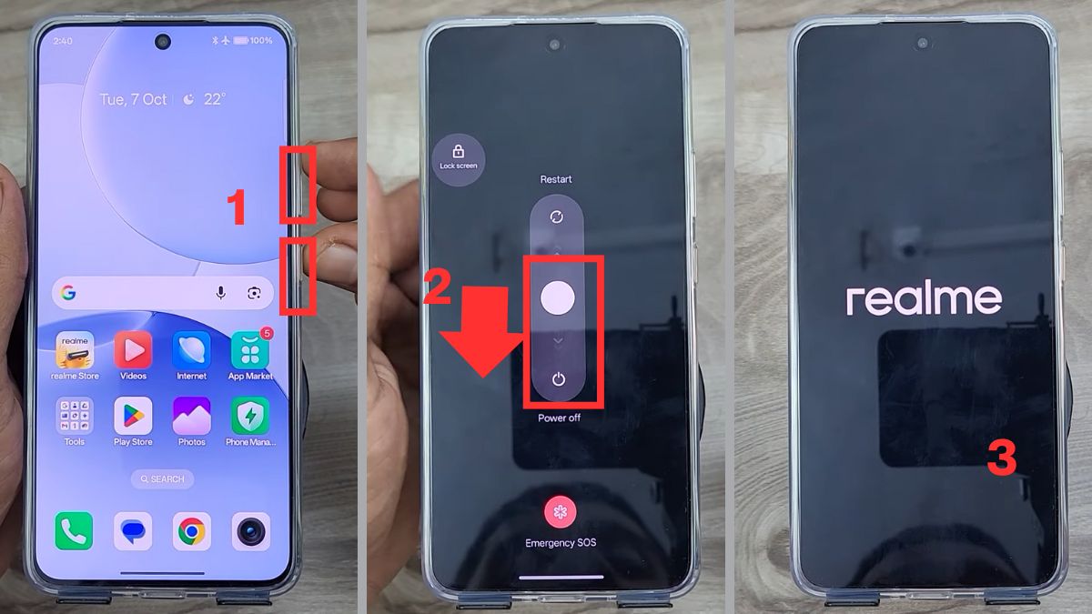 Cách tắt chế độ an toàn trên Realme bằng khởi động