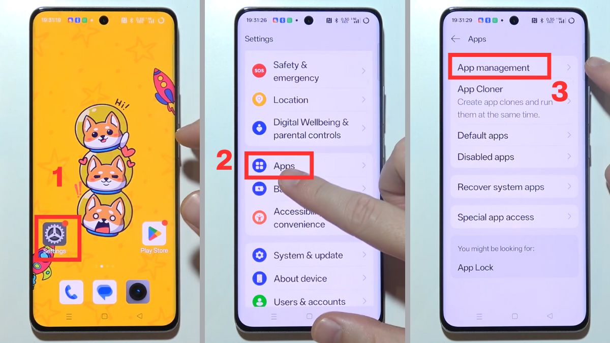 Cách tắt chế độ an toàn trên Realme gỡ ứng dụng