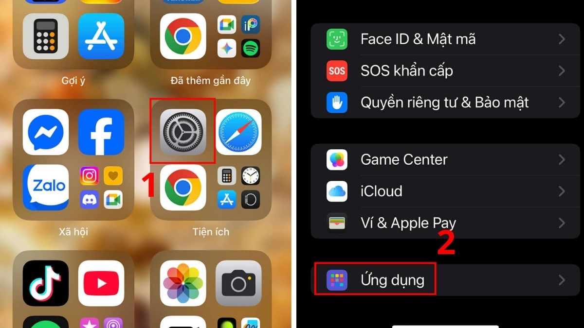 Cách tắt gỡ xóa bỏ ứng dụng không dùng trên iPhone bước 1