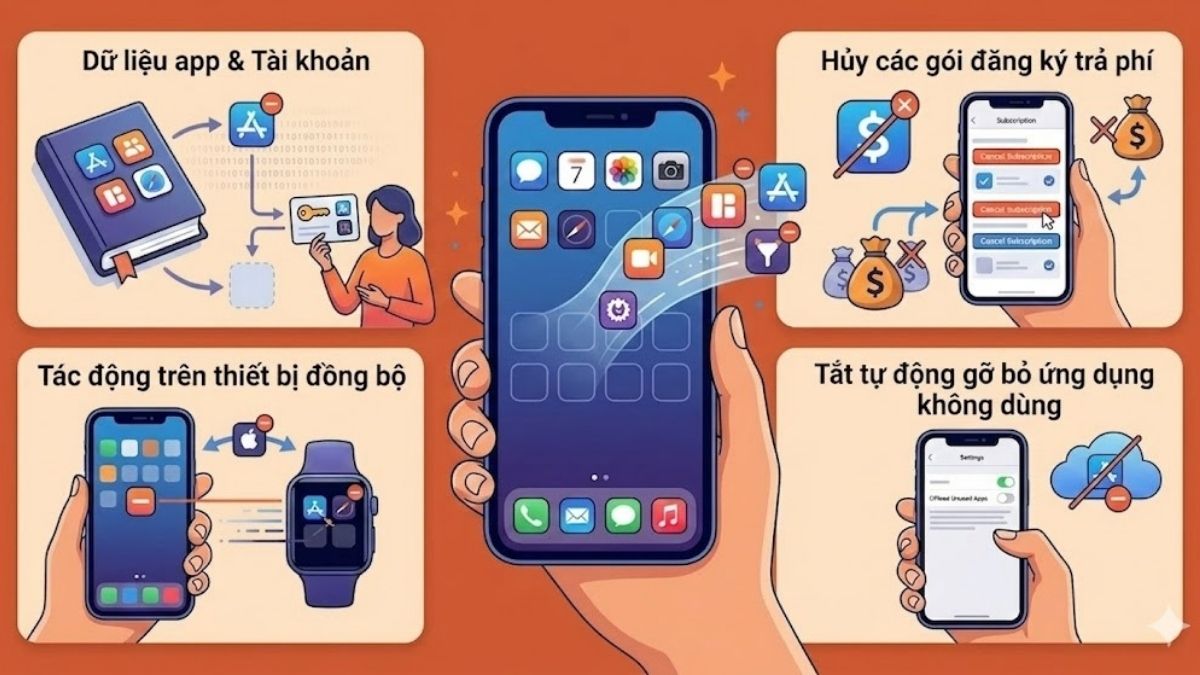 Lưu ý khi xóa gỡ bỏ ứng dụng trên iPhone