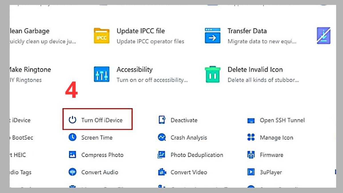 Hướng dẫn Cách tắt nguồn điện thoại bằng app bước 4