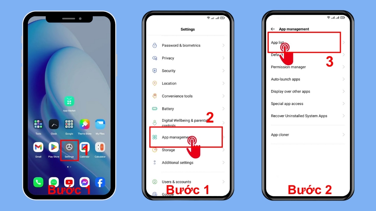 Cách tắt quảng cáo trên điện thoại Realme khi gỡ bỏ ứng dụng bước 1