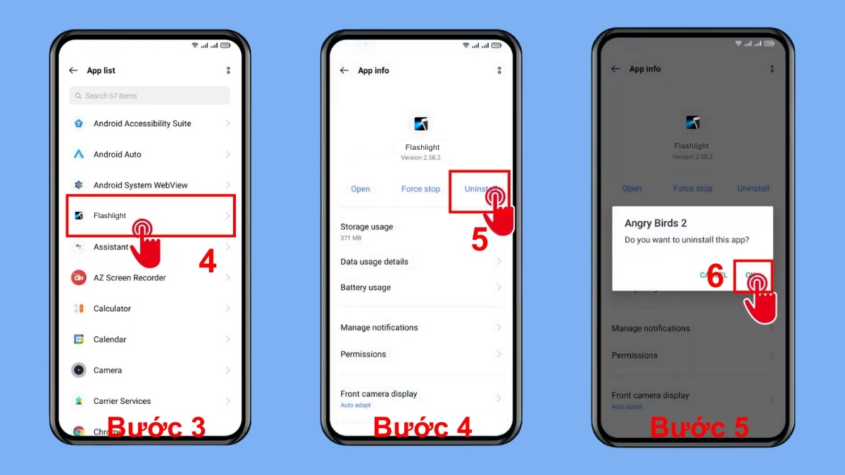 Cách tắt quảng cáo trên điện thoại Realme khi gỡ bỏ ứng dụng bước 3