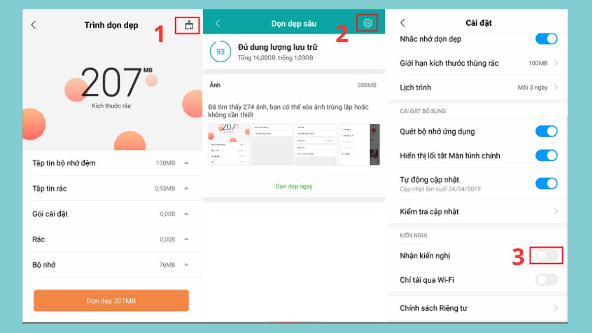cách tắt quảng cáo trên điện thoại Xiaomi Chặn quảng cáo trong trình dọn dẹp