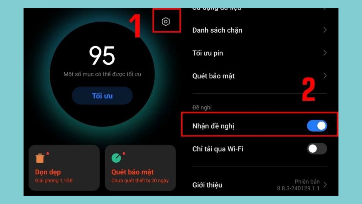 cách tắt quảng cáo trên điện thoại Xiaomi chặn trong ứng dụng bảo mật