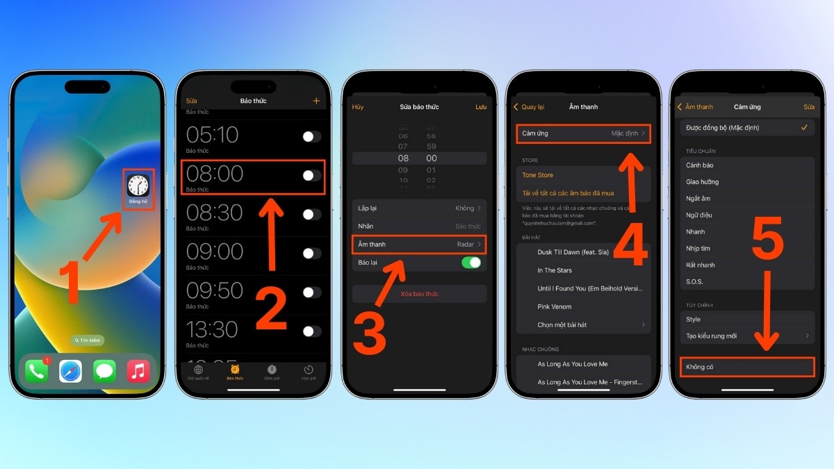 Hướng dẫn cách tắt rung báo thức và hẹn giờ trên iPhone