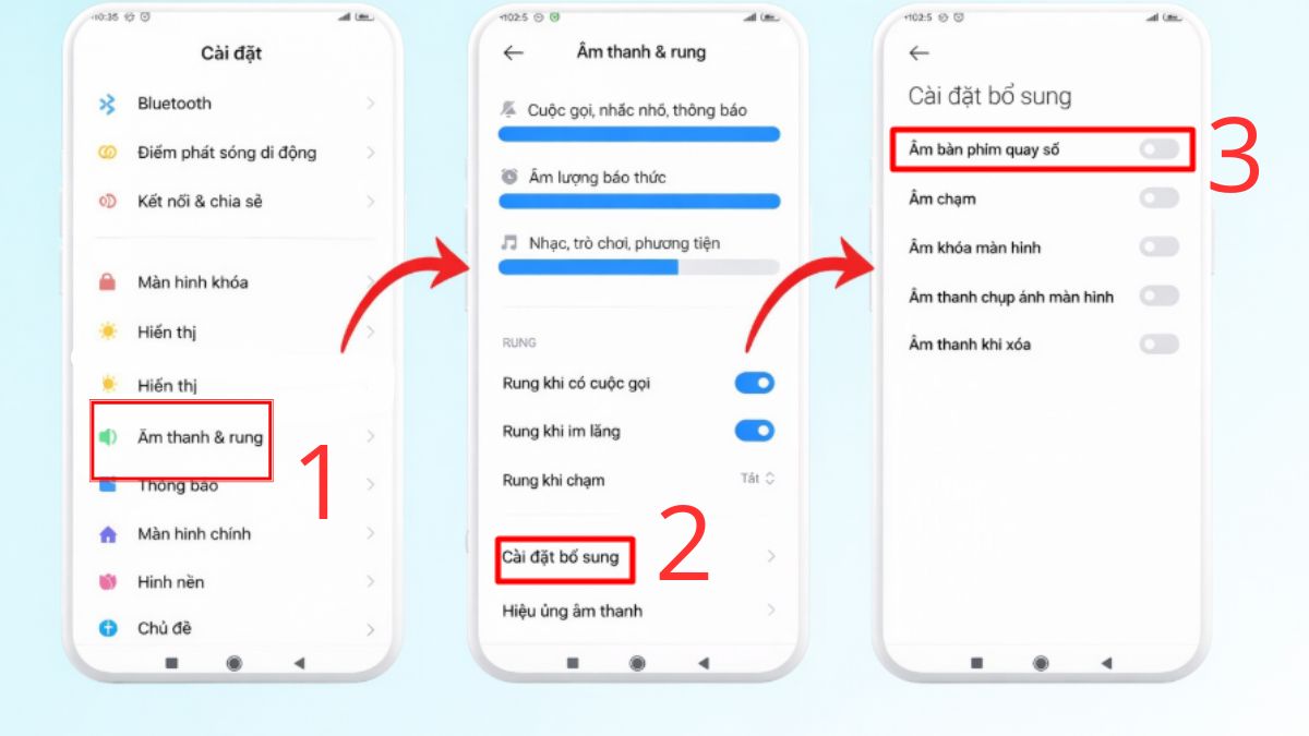 cách tiết kiệm pin Android tắt âm thanh bàn phím và rung