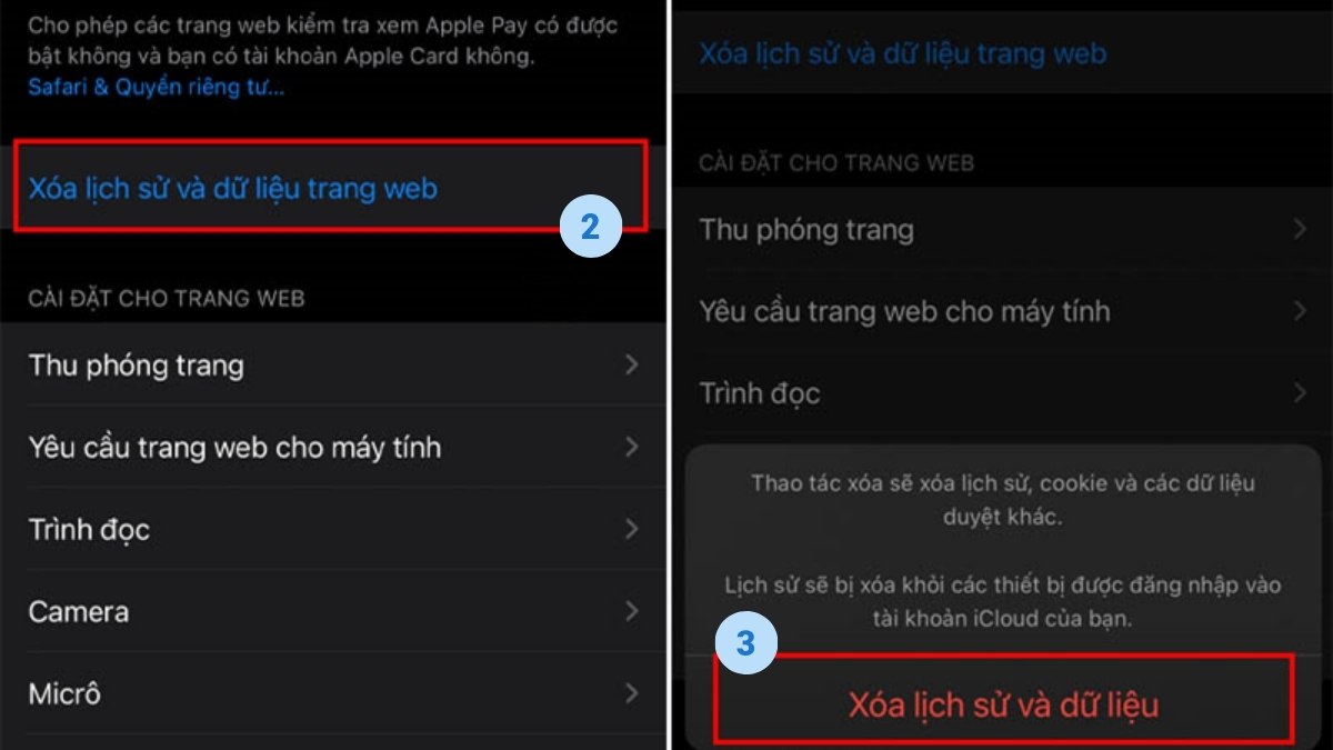 Cách xóa Cookie trong trình duyệt Safari bước 2