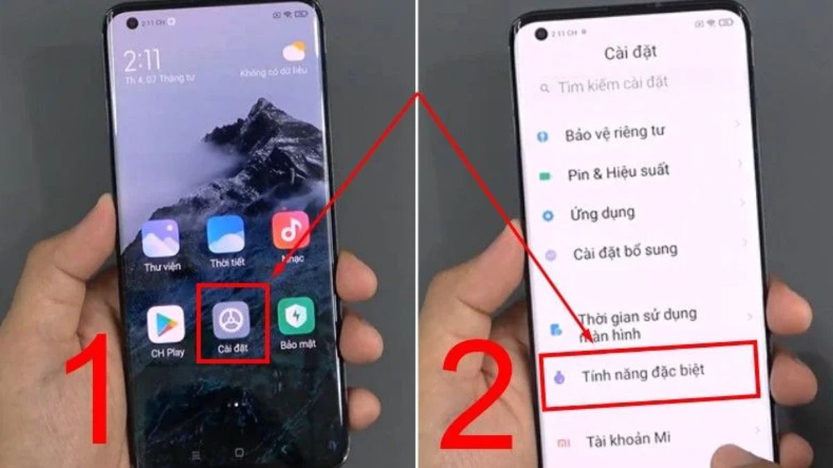 Cách mở không gian thứ 2 trên điện thoại Xiaomi bước 1