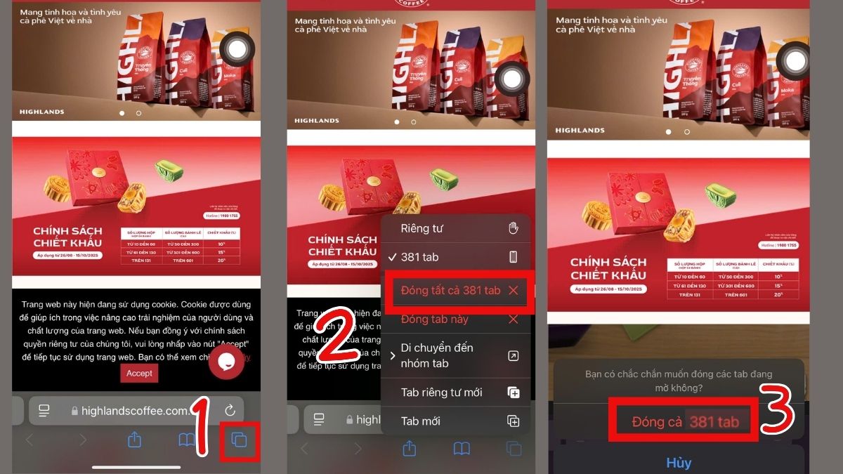 cách Xóa tất cả các tab trên Safari bằng Trình chuyển đổi