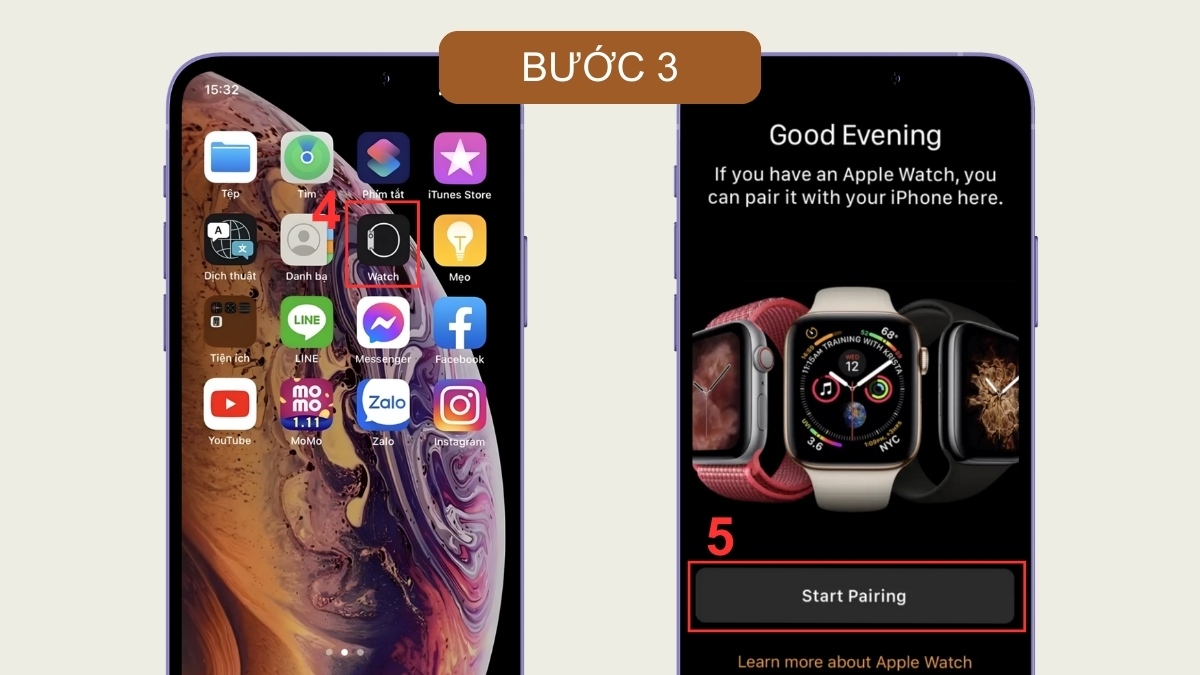 Hướng dẫn cách cài đặt Apple Watch ghép đôi tự động với iphone bước 3
