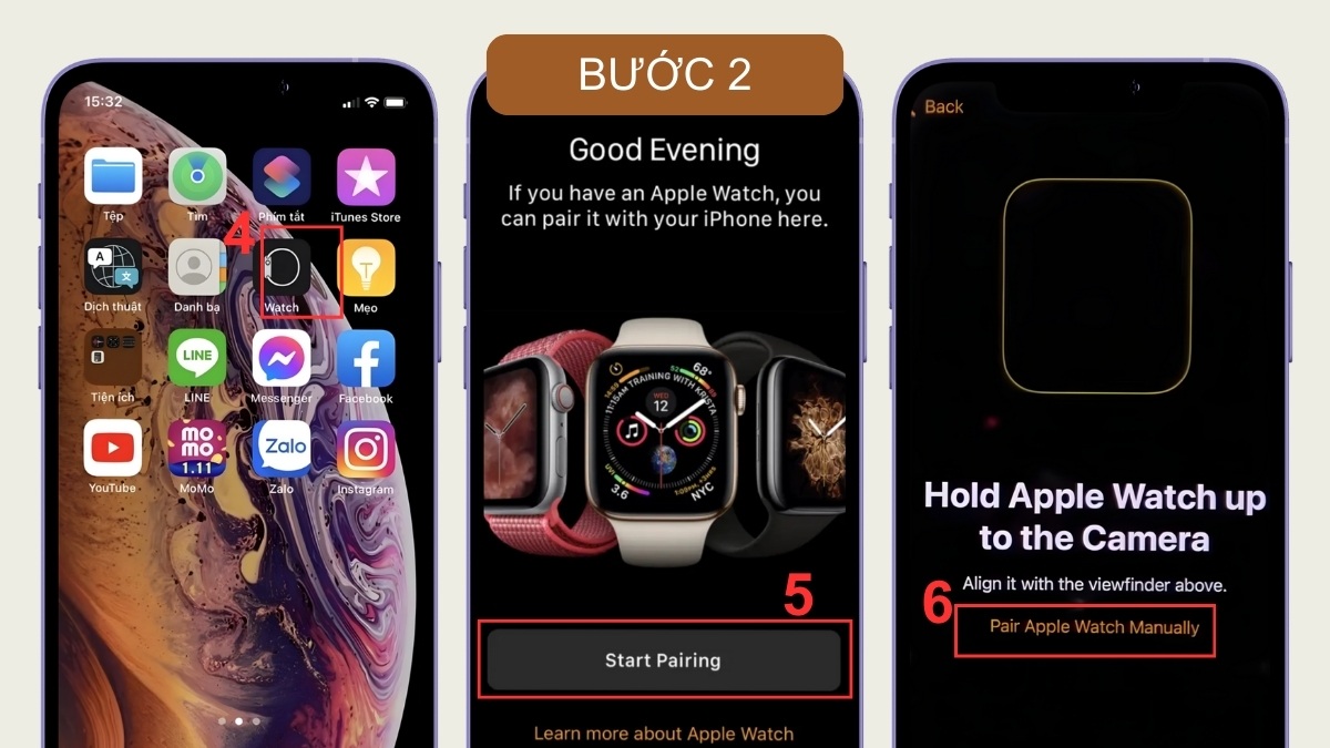 Cách cài đặt Apple Watch kết nối với iphone thủ công bước 2