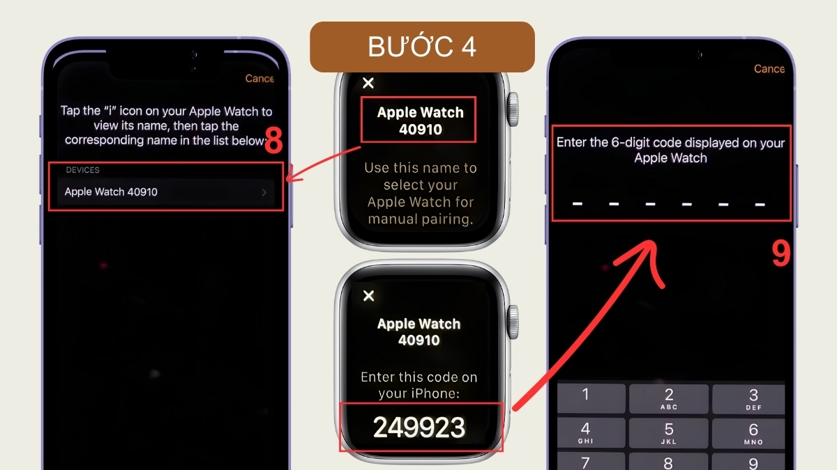 Cách cài đặt Apple Watch kết nối với iphone thủ công bước 4