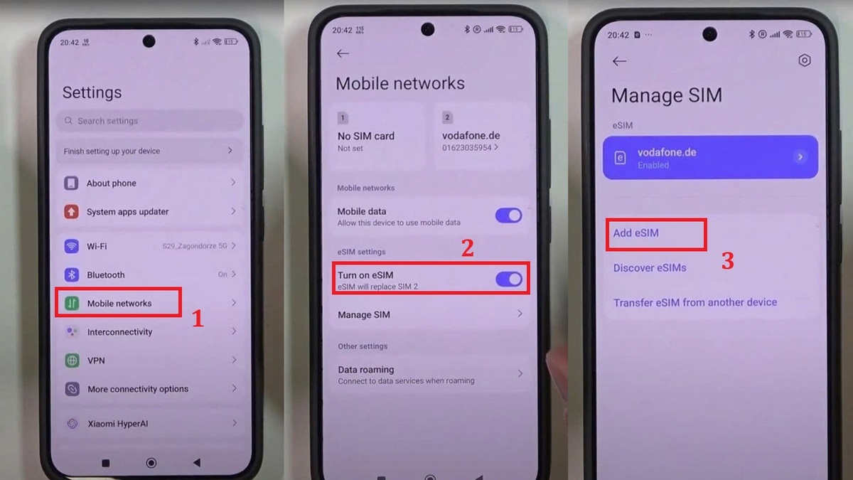 Cách kiểm tra điện thoại Xiaomi có hỗ trợ eSIM không