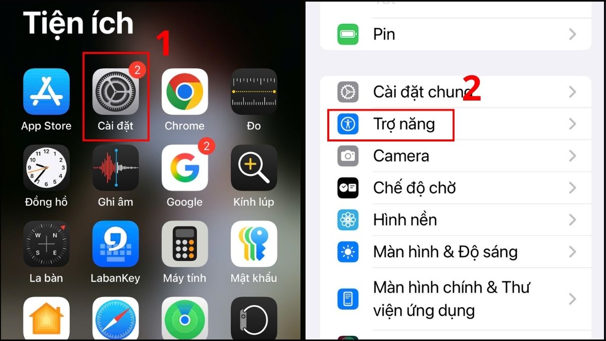 Cách cài đặt nút Home trên iPhone bước 1