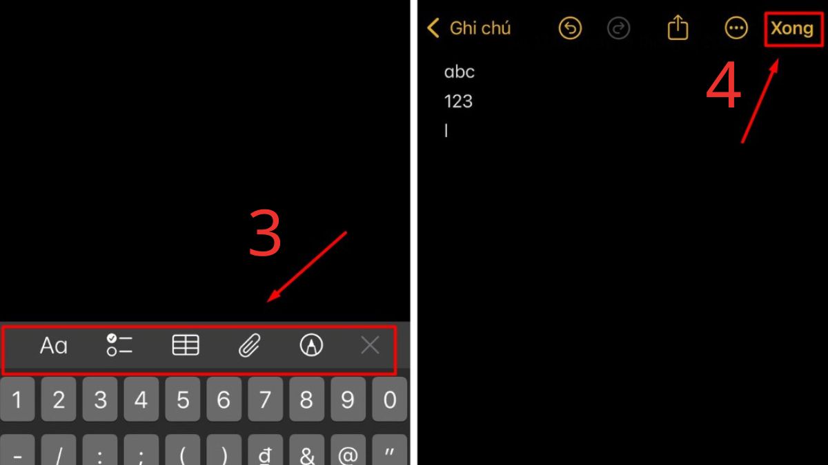Cách chỉnh sửa văn bản trên iPhone bằng Notes bước 2