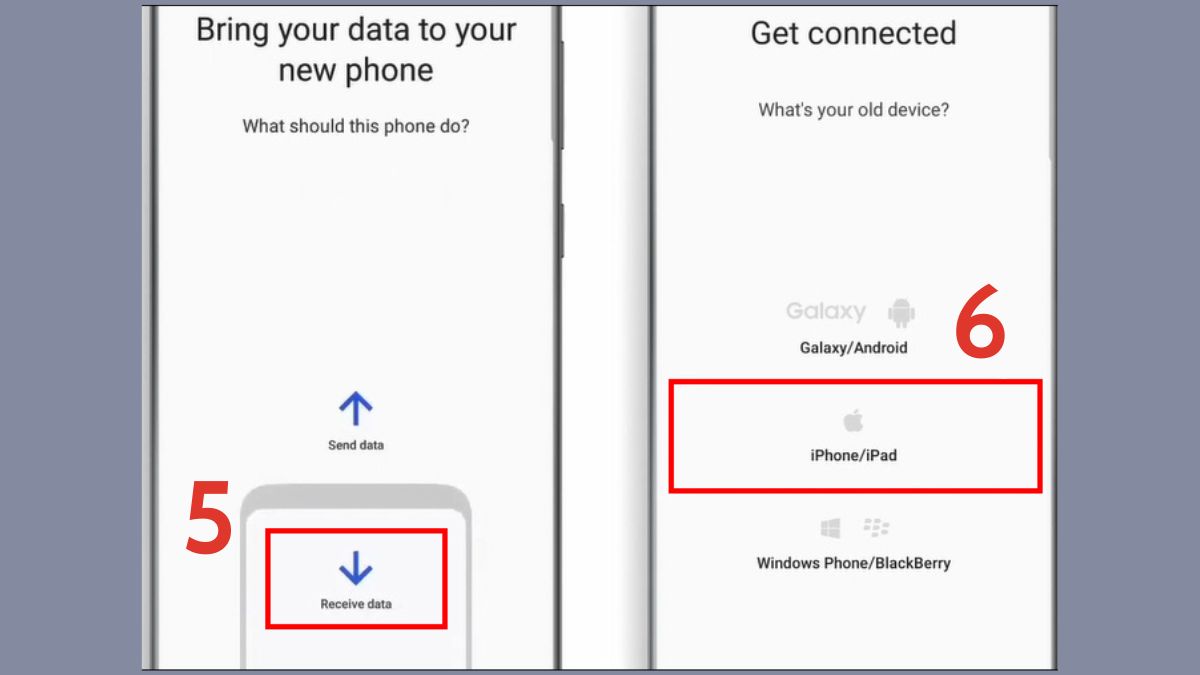 Cách chuyển dữ liệu iPhone sang Samsung bước 3