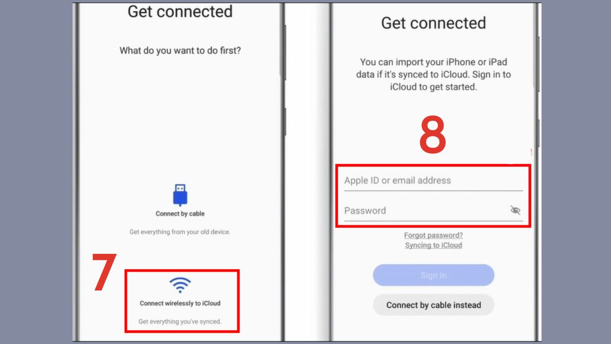 Cách chuyển dữ liệu iPhone sang Samsung bước 4