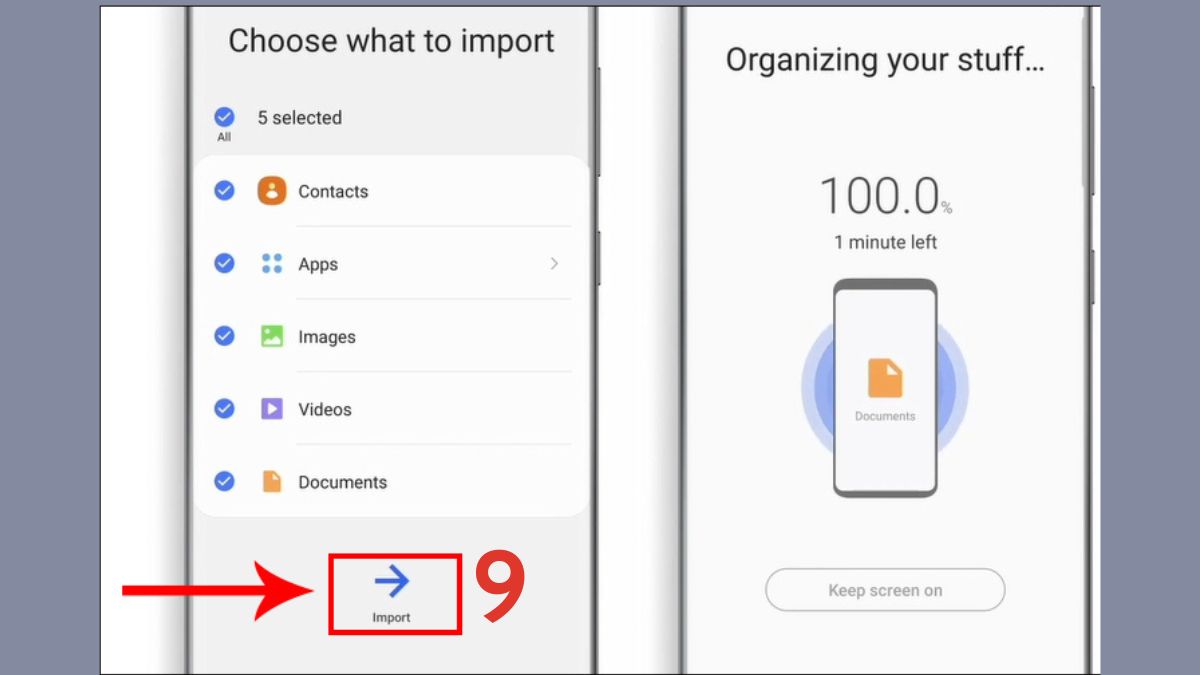 Cách chuyển dữ liệu iPhone sang Samsung bước 5