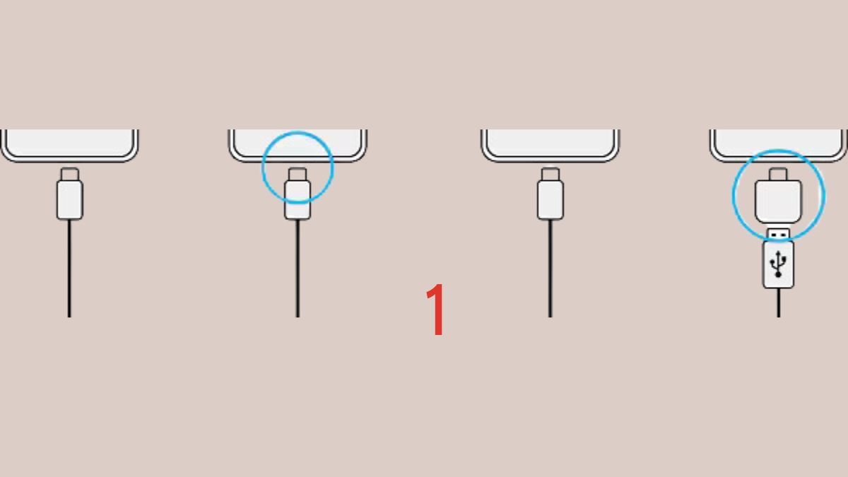 Cách chuyển dữ liệu iPhone sang Samsung sử dụng cáp bước 1