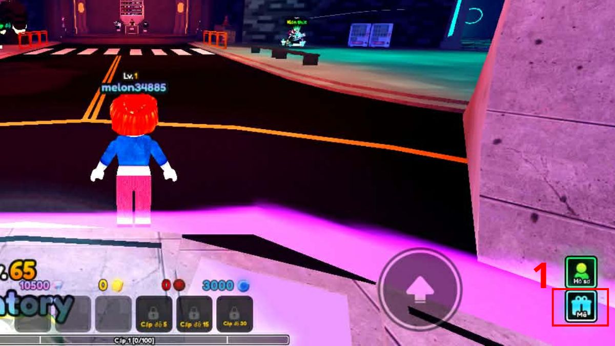 Cách đổi mã code Anime Ascendants bước 1