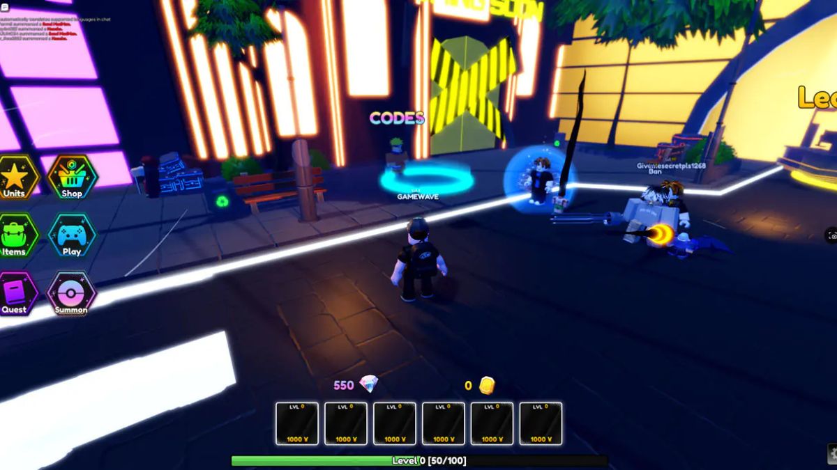 Tính năng thú vị trong code Anime Ascendants