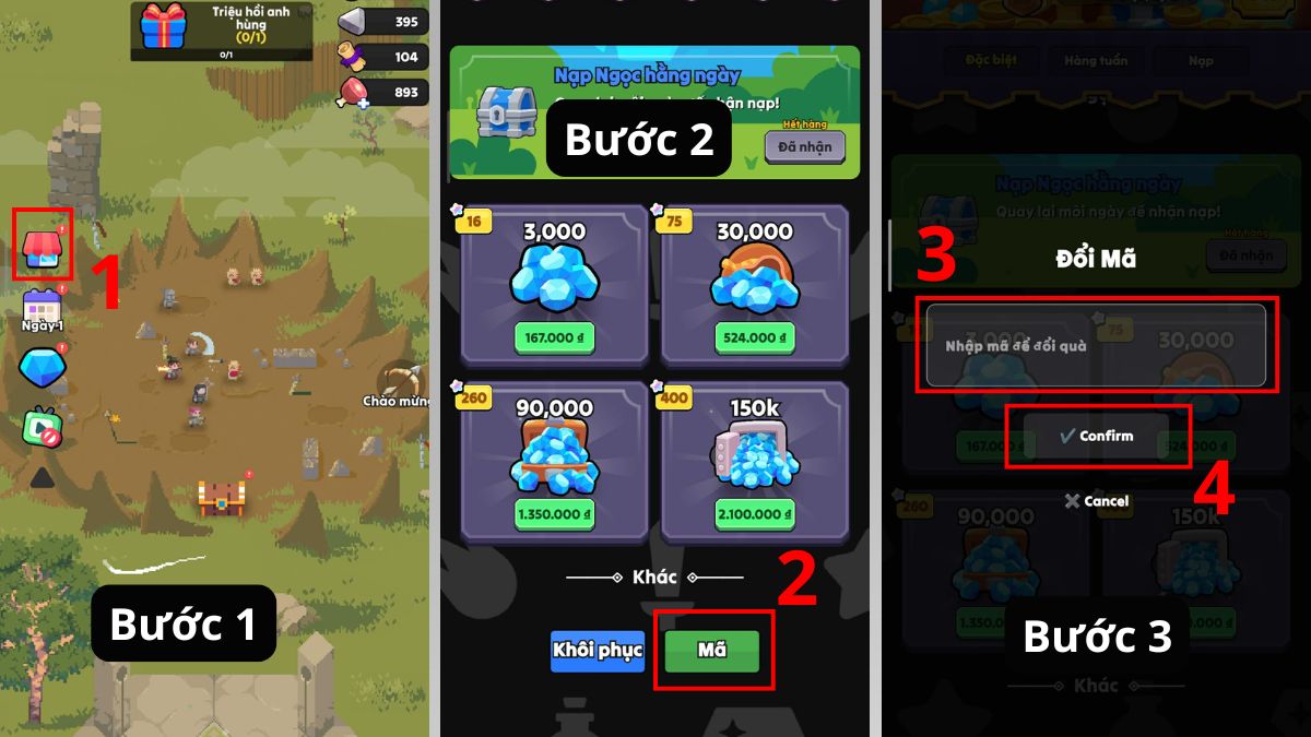 Cách nhập mã code Idle Horizons