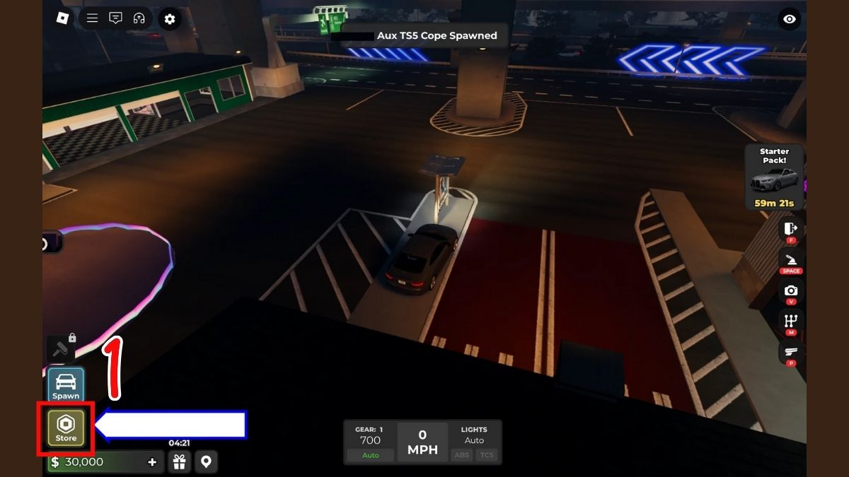 Cách nhập mã code Midnight Chasers bước 1