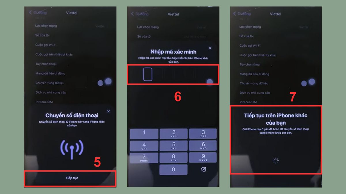 Cách kích hoạt eSIM trên iPhone Chuyển số điện thoại từ iPhone cũ sang iPhone mới bước 3
