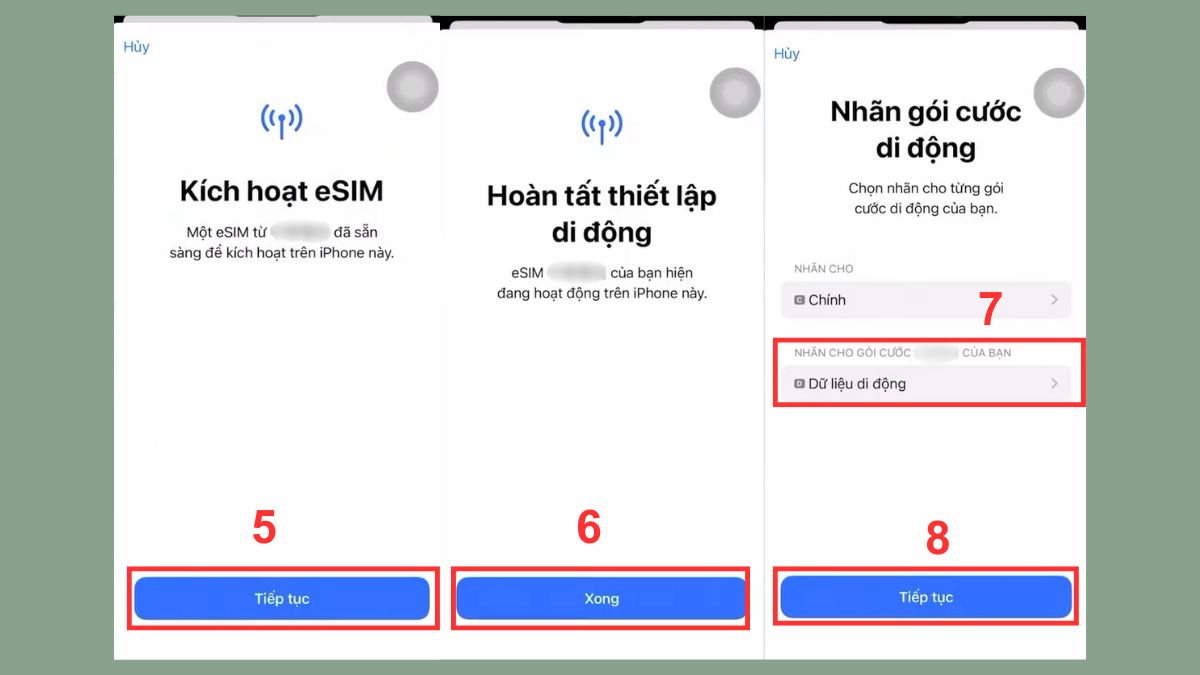 Cách kích hoạt eSIM trên iPhone quét mã bước 2