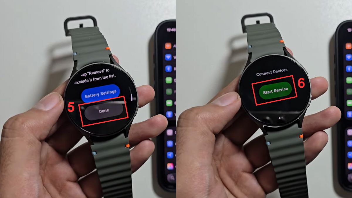 Cách kết nối Galaxy Watch 7 với iPhone bước 1-3