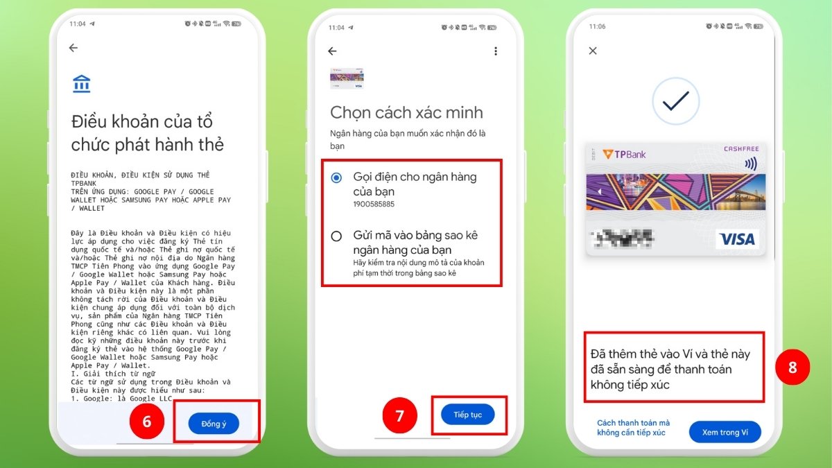 Cách sử dụng Google Wallet trên điện thoại thêm thẻ vào app bước 3