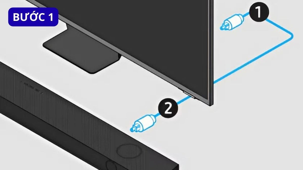 hướng dẫn sử dụng Cách kết nối loa Samsung T420 với Tivi bằng cáp quang bước 1