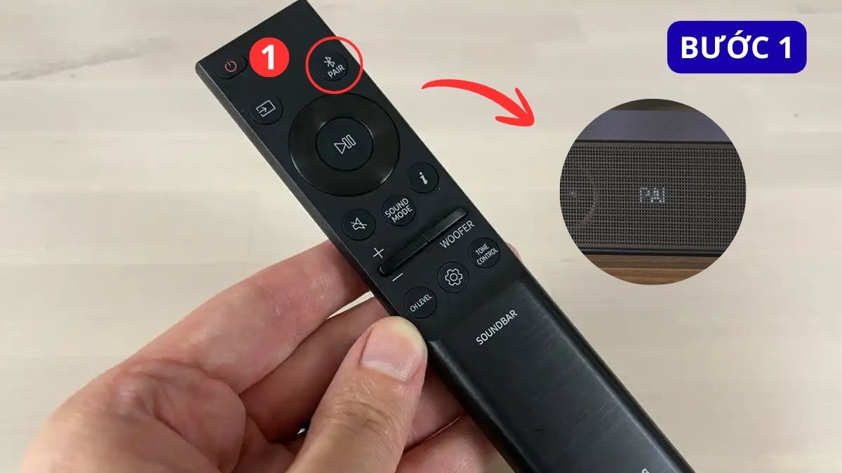 hướng dẫn sử dụng cách Kết nối loa T420 với tivi Samsung bằng Bluetooth bước 1