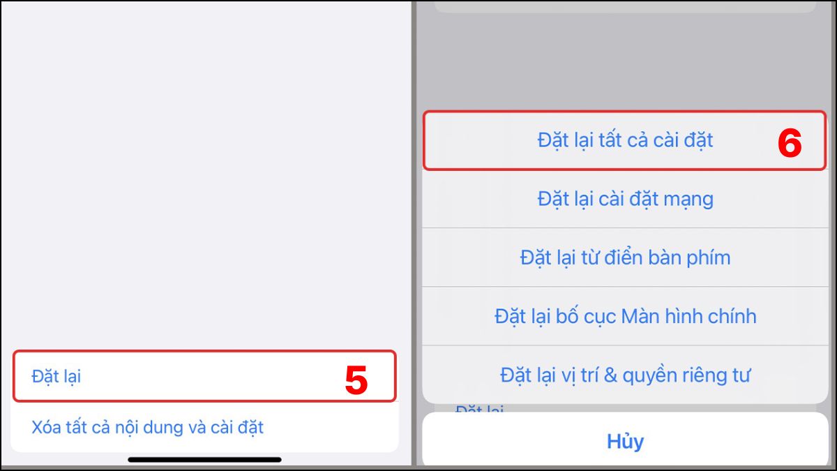 Cách khắc phục iPhone 13 Pro Max bị chớp màn hình tắt app chạy ngầm khôi phục cài đặt gốc bước 3